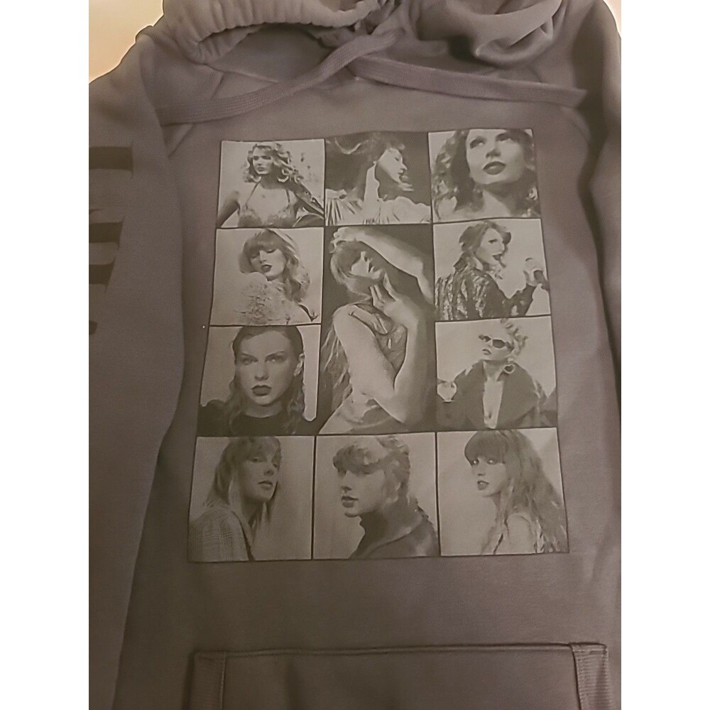 Taylor Swift Eras Tour Exclusive US Dates Hoodie grey dark Swiftie SIze 2XL - Picture 2 of 10